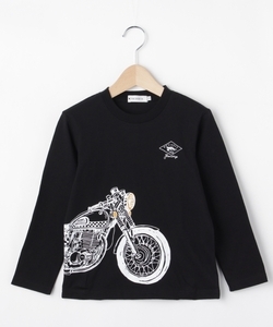 新品 　THE SHOP TK　 モーターバイクグラフィックTシャツ　ブラック　 150cm