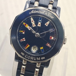 #anw コルム CORUM 腕時計 アドミラルズカップ 39.130.30.V585 ネイビー文字盤 シルバー クオーツ レディース [785408]