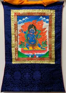 ◆ヴァジュラ・パーニ（金剛手）タンカ／仏画／曼荼羅／チベット