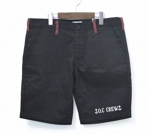 O.C Crew オーシークルー RAKE 2TONE SHORT PANTS ツートンショーツ ショートパンツ 短パン 切り替えハーフパンツ BLACK×WINE M SHORTS