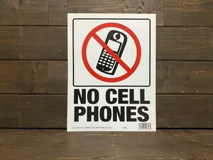 携帯電話禁止 標識 プラスチック看板 ディスプレイ アメリカ 看板
