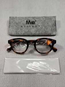 MeeShowブランド1513　べっこう柄　老眼鏡　度数+1.50　レトロ丸メガネ