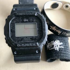 現状◆カシオ CASIO コラボ Gショック G-SHOCK DW-5000ST-1JR STUSSY ステューシー 25周年モデル