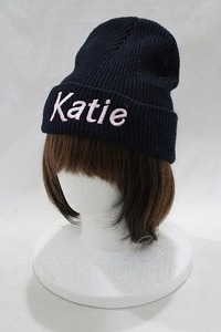 Katie / RIB LOGO watch cap ブラック H-24-02-26-073-LO-AC-KB-ZT421