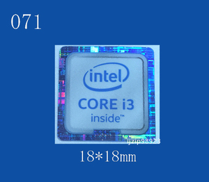 即決071【 intel CORE i3 】エンブレムシール追加同梱発送OK■ 条件付き送料無料 未使用