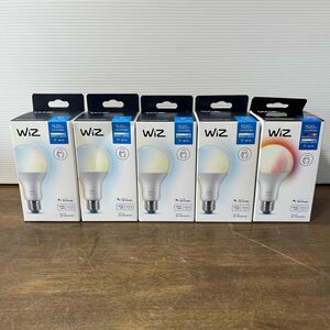 WiZ(ウィズ) スマート電球 E26 LED電球 電球色〜昼白色 4個/マルチカラー 1個 まとめてセット スマートライト LEDライト Wi-Fi接続 (8-4