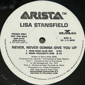 試聴 名曲 Lisa Stansfield Never, Never Gonna Give You Up 2枚組 1998年 クラシックハウス