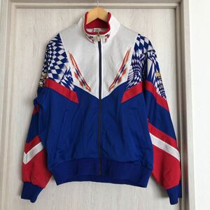 (k) 80s 90s 年代 adidas 新品未使用 ジャージ トラックジャケット サイズL ブルー デサント