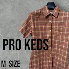 PRO-KEDS レディース チェック柄 半袖 シャツ Mサイズ