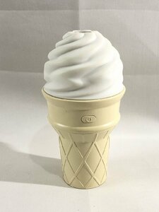 ノーブランド アイスクリーム型 卓上 加湿器 白 ベージュ 中古 送料350円 加湿器 他