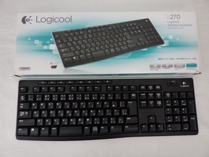 Logicool ロジクール ワイヤレスキーボード ブラック K270 中古品 240317