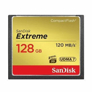 新品 SanDisk CFカード(コンパクトフラッシュ) 128GB Extremeシリーズ 最大120MB/s