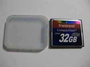 ケース付き　32GB　Transcend　CFカード フォーマット済み　メモリーカード　コンパクトフラッシュ