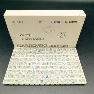 ☆ほぼ未使用 ヴィンテージ SWAROVSKI スワロフスキー ビーズ 5000 CRYSTAL クリスタル AURORA BOREALE オーロラボレアル 7MM 2gross 143個