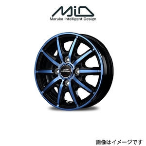 MID シュナイダー RX10-K アルミホイール 1本 ミラトコット LA550/LA560(12×3.5B 4-100 INSET42 ブラックポリッシュ/ブルー)SCHNEIDER