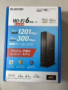 Wi-Fi 6(11ax) 1201+300Mbps Wi-Fi ギガビットルーターWRC-X1500GS-B/中古／動作確認済み