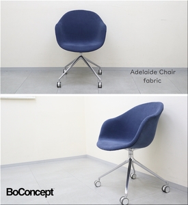 美品◆BoConcept ボーコンセプト ADELAIDE CHAIR アデレード チェア 肘付 回転機能 キャスター脚 Henrik Pedersen 椅子 チェア オフィス　