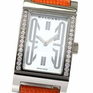 ブルガリ BVLGARI RTW39G レッタンゴロ K18WG ダイヤ クォーツ レディース _768114