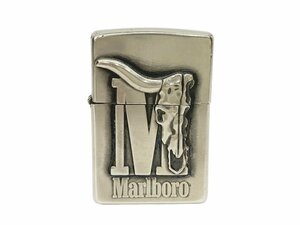 zippo (ジッポー) Marlboro マルボロ ロングホーン 99年製 オイルライター シルバー 雑貨/028