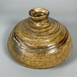 C3-177　花瓶 壺 ツボ 花器 焼物 陶器 陶芸 高さ約13cm 重さ約1.5kg インテリア 置物 中古品