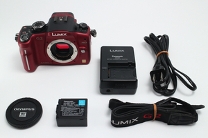 3936- パナソニック Panasonic LUMIX DMC-G2 ボデイ レッド 美品