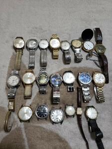 メンズ レディース 機械式腕時計等 大量 21点 セット まとめ SEIKO/CITIZEN/ORIENT/WALTHAM ELGIN他 自動巻き 手巻き14Kあり ジャンク