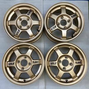 【0036】中古美品★程度良好★軽量　13インチ　RAYS VOLK RACING 13×5.5J ET35 2本 / 13×6J ET32 2本　PCD100　4穴　ハブ径65　4本