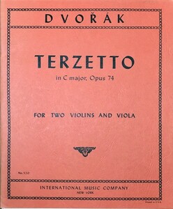 ドヴォルザーク 2本のバイオリンとビオラのための三重奏曲 ハ長調 Op.74 輸入楽譜 DVORAK Terzetto for 2 Violins and Viola C Major Op.74