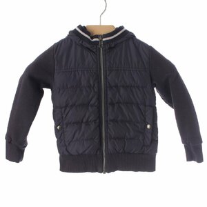 【モンクレール】Moncler　キッズ MAGLIA CARDIGAN ダウン 切替 パーカー ネイビー 4anni 104cm 【中古】【正規品保証】188929