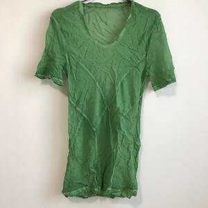 ２６９６７ センソユニコ JNBY Tシャツ シアー素材 グリーン 無地 ネコポス可