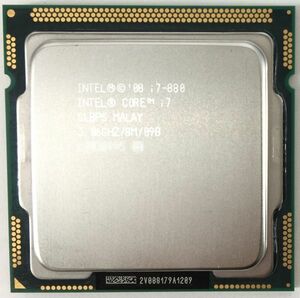 Core i7-880 ×1枚 Intel CPU 3.06GHz SLBPS 4コア 8スレッド ソケット LGA1156 デスクトップ用 BIOS起動確認済【中古品】【送料無料】
