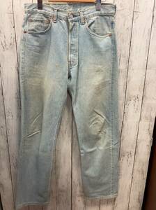 LEVI’S リーバイス 501 555 バレンシア工場 90s USA製92年製 ジーンズ W33 シミ汚れあり 全体的に使用感あり