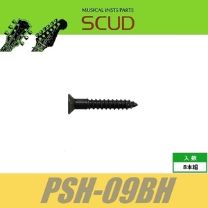 SCUD PSH-09BH　エスカッションビス　ミリ　リア用　Φ2.4 xL16mm　皿頭　8pcs　ブラック　ねじ　スカッド