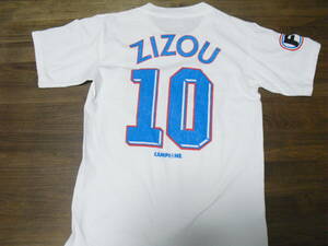 サッカー 1998 フランス代表 ジダン ZIZOU Tシャツ (ユニフォームデザイン アメリカ製 USA)