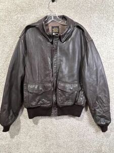 Avirex Type A-2 Drawing No 30-1415 Leather Flight Jacket Size Large 海外 即決