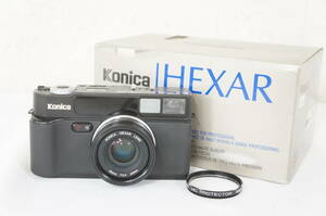 ⑪ Konica コニカ HEXAR ヘキサー 35mm F2.0 コンパクトフィルムカメラ 4504276091