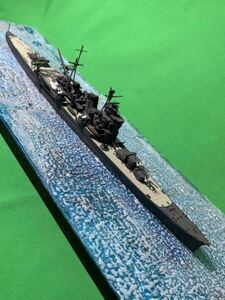 【塗装完成品】 ハセガワ 1/700 日本海軍 重巡洋艦 足柄 洋上モデル（ウォーターラインシリーズ） 妙高級巡洋艦の３番艦 ディテールアップ