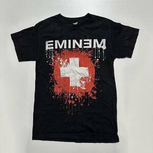 YGG★メキシコ製 エミネム ヴィンテージ Tシャツ 黒赤 ブラック 赤十字 S ALSTYLE トップス EMINEM