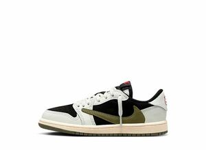 Travis Scott Nike PS Air Jordan 1 Low OG "Medium Olive" 17.5cm DZ5909-106