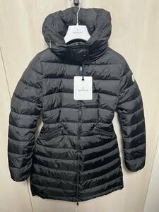 Mサイズ【未使用】MONCLER FLAMETTE Fox fur TG2　ブラック　黒色　正規品　◆定価29.8万円◆　大人気ロングコート