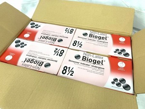 【新品】Biogel ゴム手袋 サージカルグローブ 外科医手袋 200枚 バイオジェル L-XLサイズ(8-1/2) 40685 メンリッケ 動物病院(140)☆SI21A