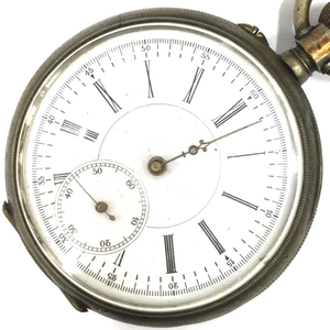 手巻き 機械式 懐中時計 スモセコ スモールセコンド ホワイト文字盤 アンティーク 不動品 ジャンク品 QR054-100