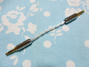 mini - mini ケーブル 銀メッキOFC 八芯 ブレイド編み込み 3.5-3.5