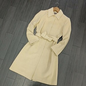 3 # 【商品ランク:B】ミッシェルクラン MICHEL KLEIN ベルト付 ステンカラー コート size38 レディース アウター 婦人服 ベージュ系