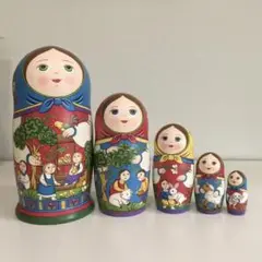 ロシア雑貨☆マトリョーシカ(5P) H18cm ファーマーズ オリガ作