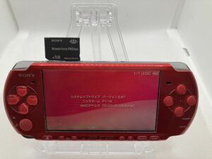 【訳あり特価品】PSP3000レッド　メモリースティック付き　SONY ソニー プレイステーションポータブル