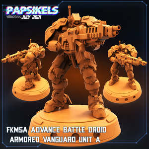 Papsikels Pap-2107c01 fkmsa advance battle droid armored vanguard unit a 3Dプリント ミニチュア D＆D TRPG スターグレイブ