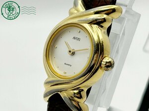 2404604072　◇ AVON エイボン チェンジベルト シルバー文字盤 ゴールド 箱付き レディース クォーツ QUARTZ QZ 腕時計 中古