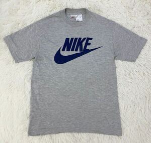 90s　NIKE　ナイキ　白タグ　クルーネック　ロゴプリント　半袖　Tシャツ　メンズ　Sサイズ　レトロ　ヴィンテージ　