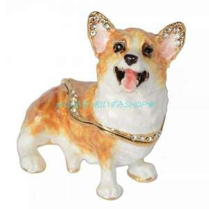 ウェルシュコーギー犬形見箱ジュエリー小物リング犬の彫像犬ミニチュア彫刻誕生日プレゼント